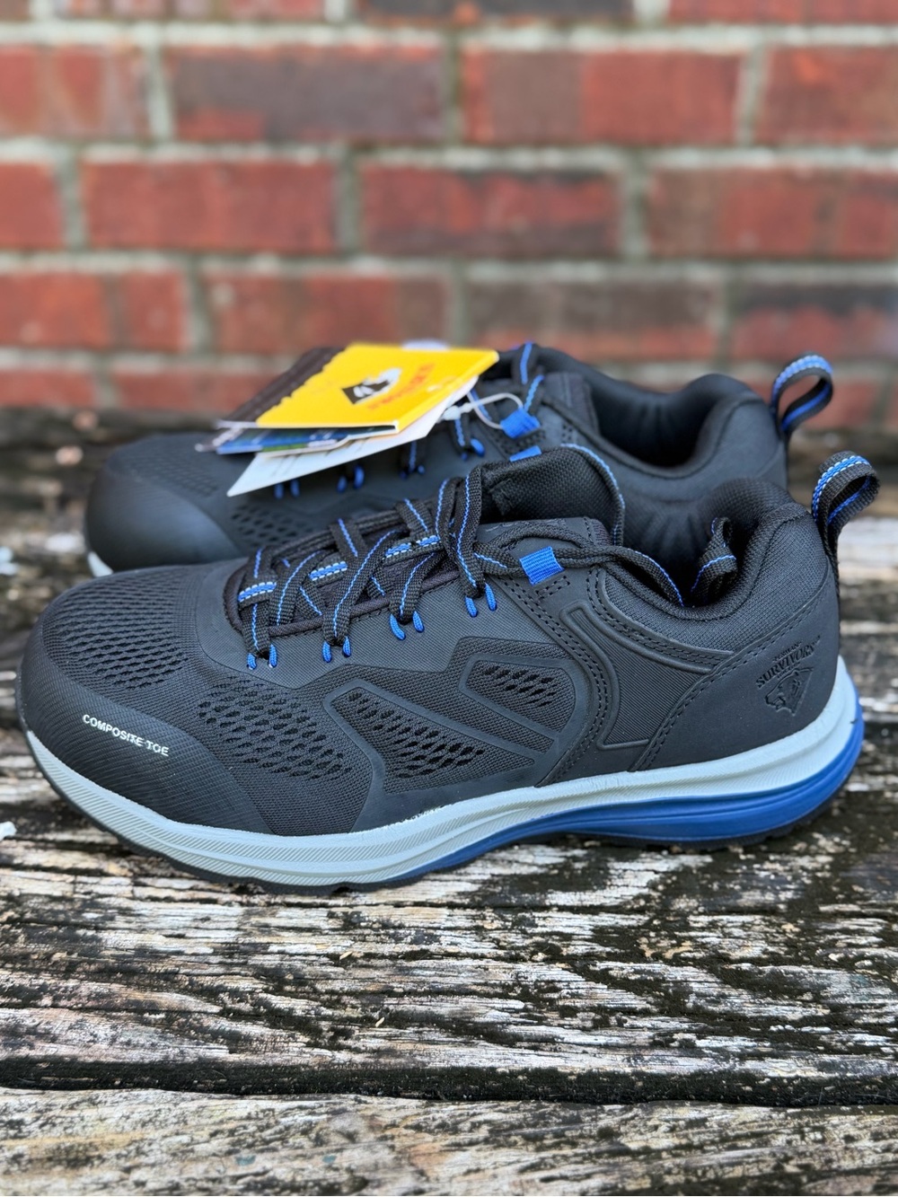 NWT Herman Survivors Cassle Men’s Sz 7.5 Composite Toe Black Lace Up Work Shoes